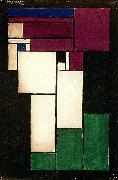 Theo van Doesburg Design for Stained-glass Composition Female Head. Spain oil painting artist